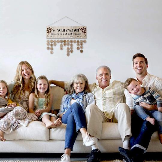 Customizable wooden birthday calendar ties for family and friends - FAMILOVE™ My American Store