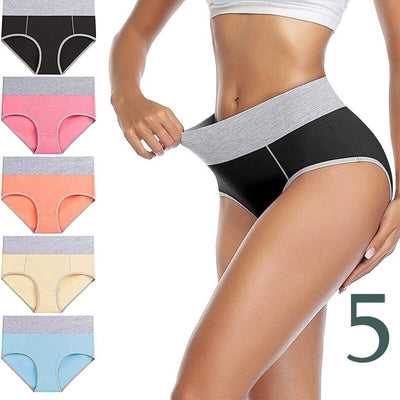 Women's Cotton High Waist Panties LOT OF 5 - Glade™ My American Store